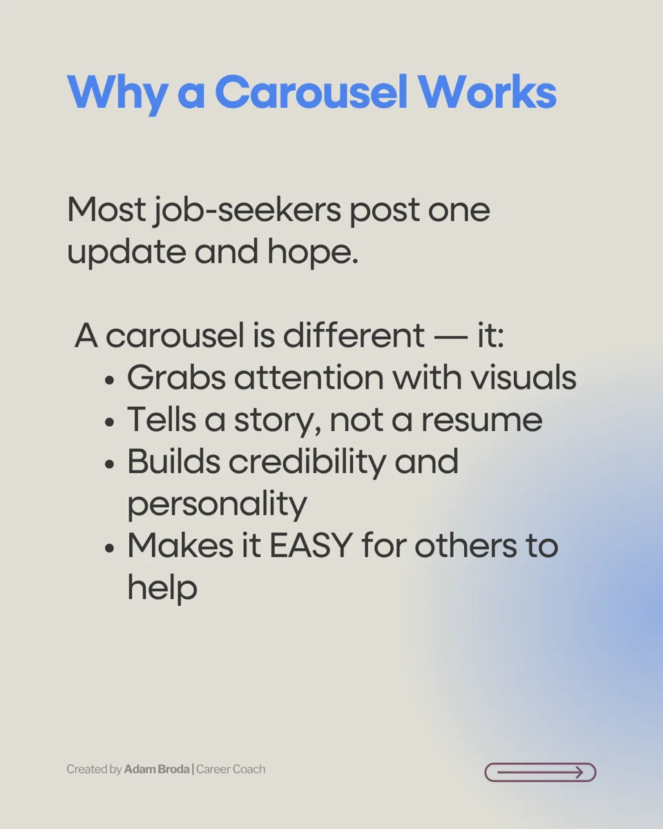 Carousel slide 2: Why a carousel works