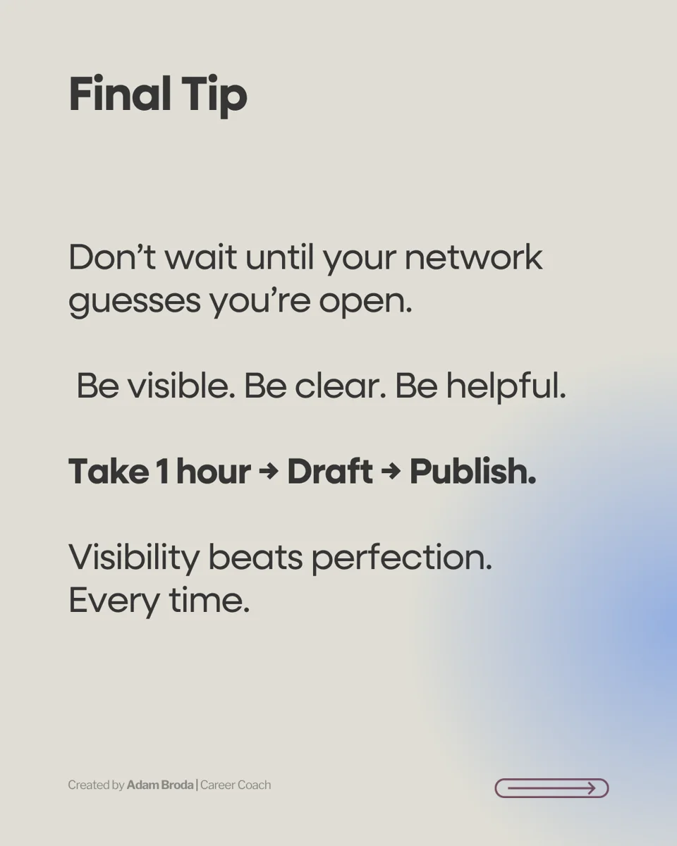 Carousel slide 8: Final tip